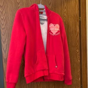 Lucky Brand Kids Hot Pink Sherpa lined  Hoodie Girls Large 14/16